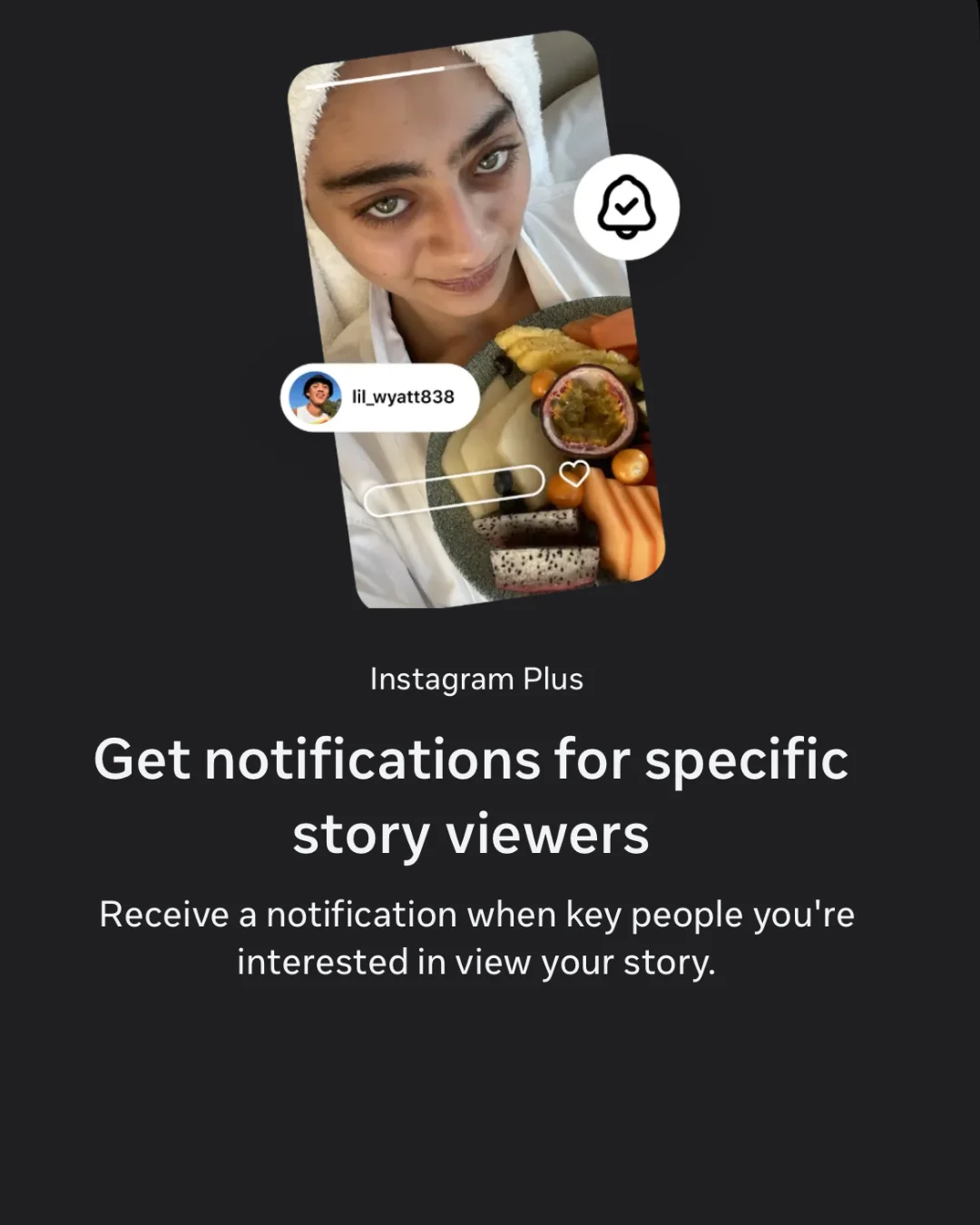Viewer Alerts Instagram Plus notifications for specific story viewers feature icon