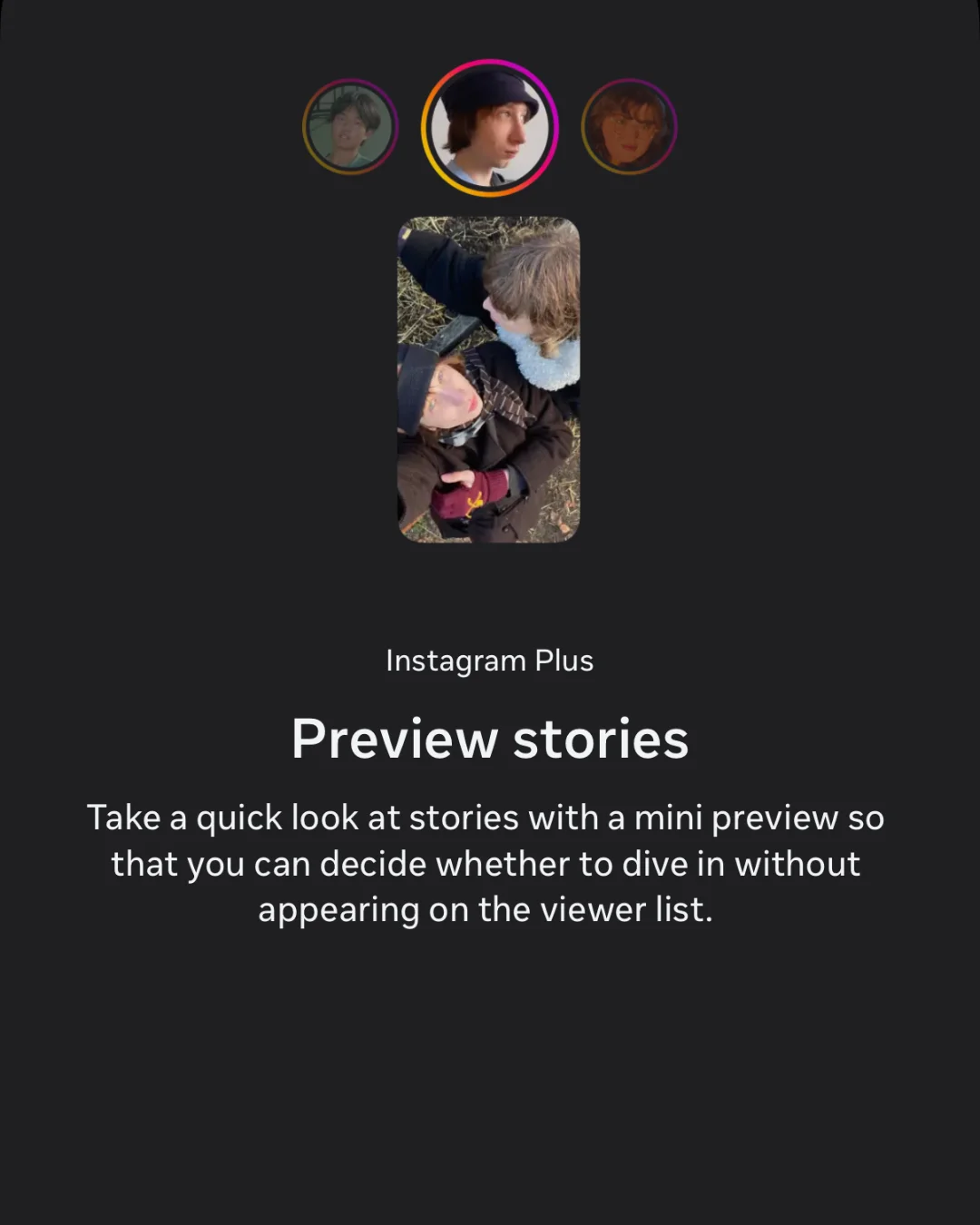 Preview Stories Instagram Plus Story Preview feature icon for viewing stories without being seen