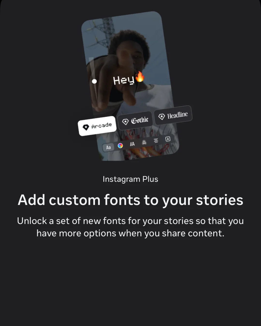 Story Fonts Instagram Plus custom fonts for stories text styling feature