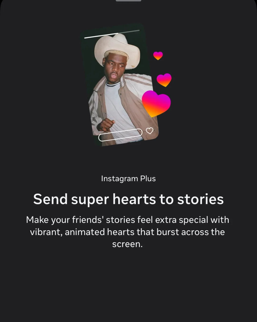Super Hearts Instagram Plus Super Hearts animated reaction feature for stories